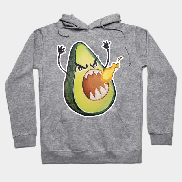 Angry Avocado Hoodie by BiancaRomanStumpff